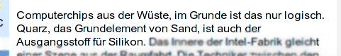 Quarz (...) ist auch der Ausgangsstoff für Silikon