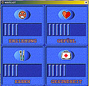 Immer gut aufpassen (watch-en eben), dass Dein Zögling in jeder Hinsicht gut versorgt ist, sonst wächst er nicht - oder es passiert gar Schlimmeres... (Screenshot WatchItI)