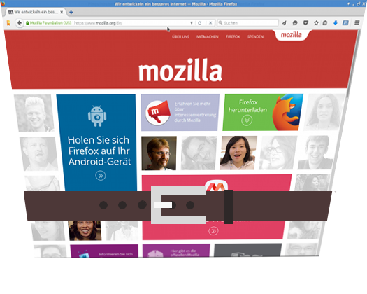 Engergeschnallter Firefox-Browser